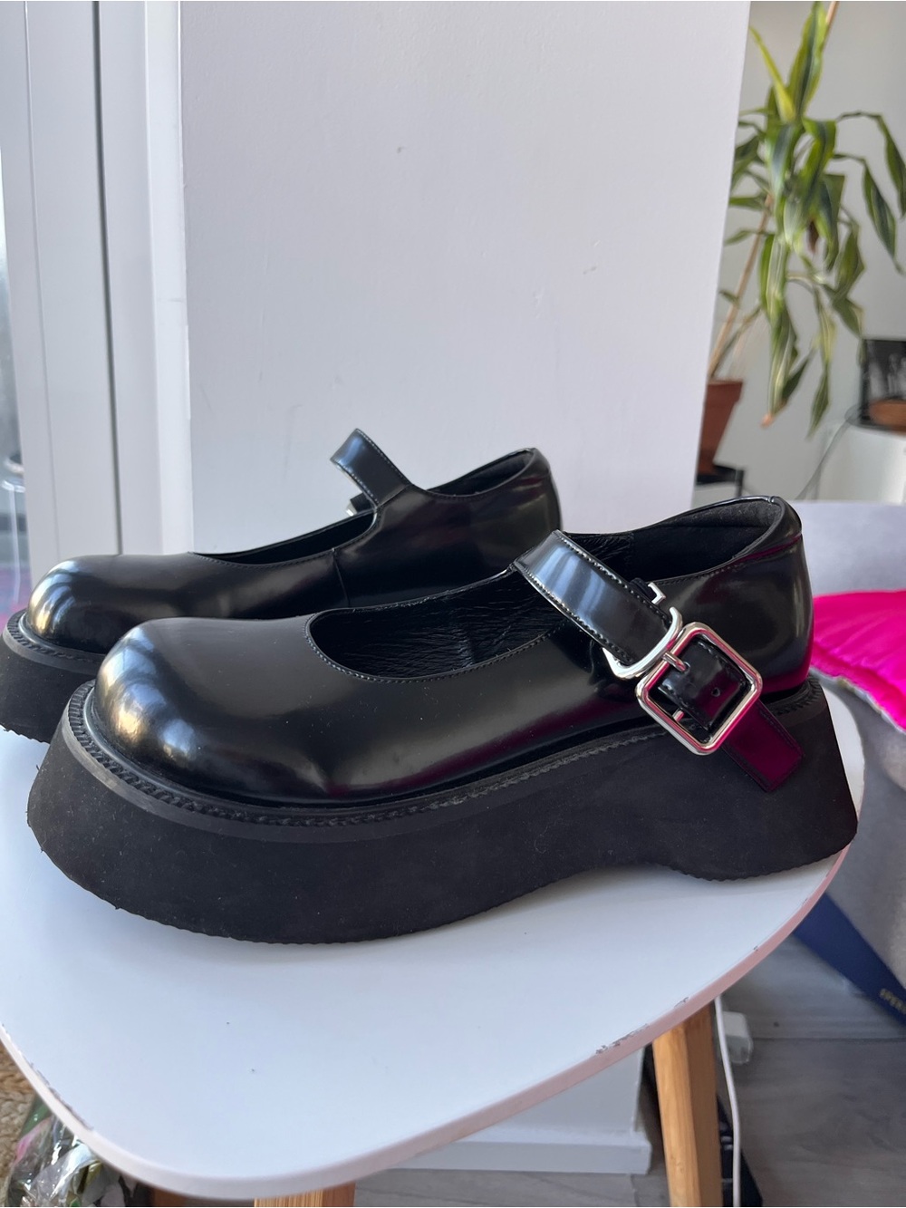 Black Mary Jane Platform Shoes